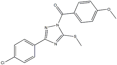 4-{[3-(4-chlorophenyl)-5-(methylsulfanyl)-1H-1,2,4-triazol-1-yl]carbonyl}phenyl methyl ether Struktur