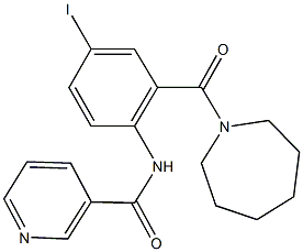 N-[2-(1-azepanylcarbonyl)-4-iodophenyl]nicotinamide Struktur