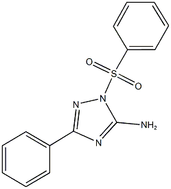 3-phenyl-1-(phenylsulfonyl)-1H-1,2,4-triazol-5-amine Struktur