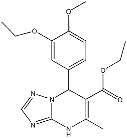 ethyl7-(3-ethoxy-4-methoxyphenyl)-5-methyl-4,7-dihydro[1,2,4]triazolo[1,5-a]pyrimidine-6-carboxylate Struktur