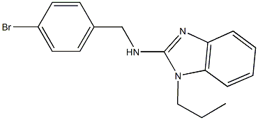 N-(4-bromobenzyl)-N-(1-propyl-1H-benzimidazol-2-yl)amine Struktur