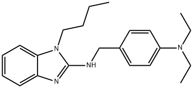 N-(1-butyl-1H-benzimidazol-2-yl)-N-[4-(diethylamino)benzyl]amine Struktur