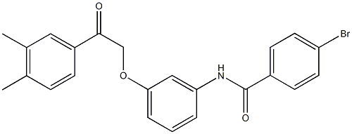 4-bromo-N-{3-[2-(3,4-dimethylphenyl)-2-oxoethoxy]phenyl}benzamide Struktur