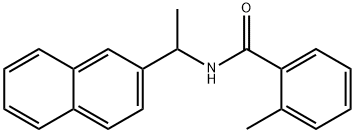 2-methyl-N-[1-(2-naphthyl)ethyl]benzamide Struktur