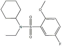 N-cyclohexyl-N-ethyl-5-fluoro-2-methoxybenzenesulfonamide Struktur