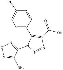 1-(4-amino-1,2,5-oxadiazol-3-yl)-5-(4-chlorophenyl)-1H-1,2,3-triazole-4-carboxylicacid Struktur