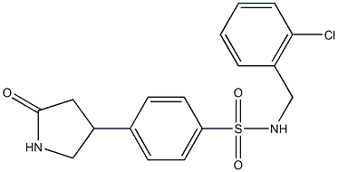 N-(2-chlorobenzyl)-4-(5-oxo-3-pyrrolidinyl)benzenesulfonamide Struktur