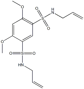 N~1~,N~3~-diallyl-4,6-dimethoxy-1,3-benzenedisulfonamide Struktur