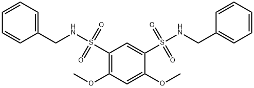 N~1~,N~3~-dibenzyl-4,6-dimethoxy-1,3-benzenedisulfonamide Struktur