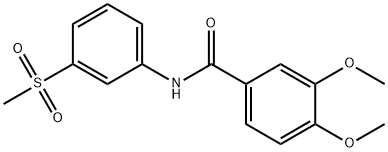 3,4-dimethoxy-N-[3-(methylsulfonyl)phenyl]benzamide Struktur