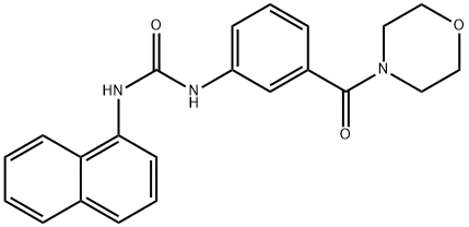 N-[3-(4-morpholinylcarbonyl)phenyl]-N'-(1-naphthyl)urea Struktur