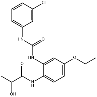 N-(2-{[(3-chloroanilino)carbonyl]amino}-4-ethoxyphenyl)-2-hydroxypropanamide Struktur