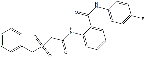 2-{[(benzylsulfonyl)acetyl]amino}-N-(4-fluorophenyl)benzamide Struktur