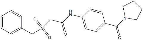 2-(benzylsulfonyl)-N-[4-(1-pyrrolidinylcarbonyl)phenyl]acetamide Struktur