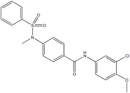 N-(3-chloro-4-methoxyphenyl)-4-[methyl(phenylsulfonyl)amino]benzamide Struktur