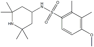 4-methoxy-2,3-dimethyl-N-(2,2,6,6-tetramethyl-4-piperidinyl)benzenesulfonamide Struktur