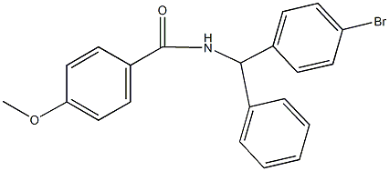 N-[(4-bromophenyl)(phenyl)methyl]-4-methoxybenzamide Struktur