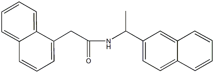 2-(1-naphthyl)-N-[1-(2-naphthyl)ethyl]acetamide Struktur