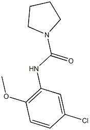 N-(5-chloro-2-methoxyphenyl)-1-pyrrolidinecarboxamide Struktur