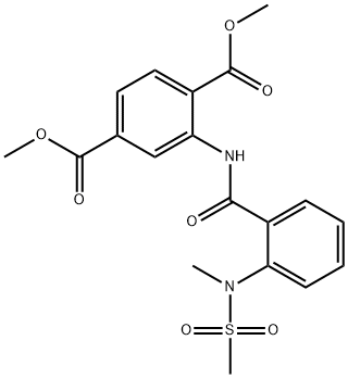 dimethyl 2-({2-[methyl(methylsulfonyl)amino]benzoyl}amino)terephthalate Struktur