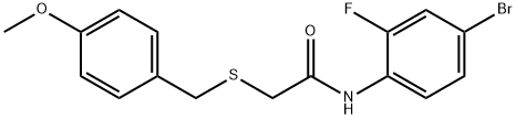 N-(4-bromo-2-fluorophenyl)-2-[(4-methoxybenzyl)sulfanyl]acetamide Struktur