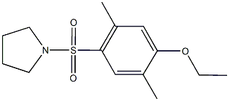 2,5-dimethyl-4-(1-pyrrolidinylsulfonyl)phenyl ethyl ether Struktur