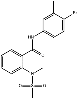 N-(4-bromo-3-methylphenyl)-2-[methyl(methylsulfonyl)amino]benzamide Struktur