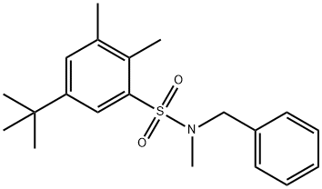 N-benzyl-5-tert-butyl-N,2,3-trimethylbenzenesulfonamide Struktur