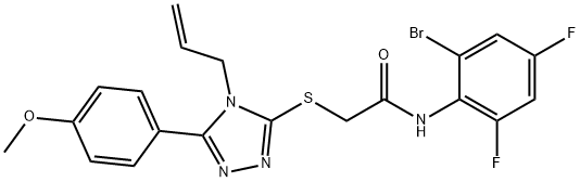 2-{[4-allyl-5-(4-methoxyphenyl)-4H-1,2,4-triazol-3-yl]sulfanyl}-N-(2-bromo-4,6-difluorophenyl)acetamide Struktur