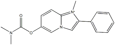 1-methyl-2-phenylimidazo[1,2-a]pyridin-1-ium-6-yl dimethylcarbamate Struktur