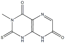 3-methyl-2-thioxo-2,3-dihydro-4,7(1H,8H)-pteridinedione Struktur