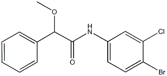 N-(4-bromo-3-chlorophenyl)-2-methoxy-2-phenylacetamide Struktur