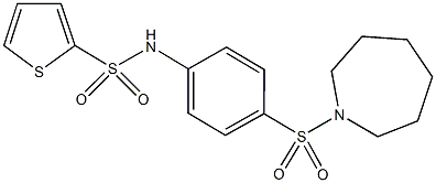 N-[4-(1-azepanylsulfonyl)phenyl]-2-thiophenesulfonamide Struktur