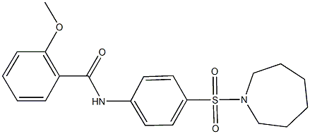 N-[4-(1-azepanylsulfonyl)phenyl]-2-methoxybenzamide Struktur