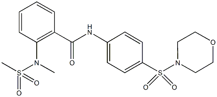 2-[methyl(methylsulfonyl)amino]-N-[4-(4-morpholinylsulfonyl)phenyl]benzamide Struktur