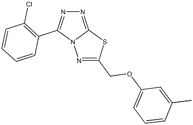 [3-(2-chlorophenyl)[1,2,4]triazolo[3,4-b][1,3,4]thiadiazol-6-yl]methyl 3-methylphenyl ether Struktur