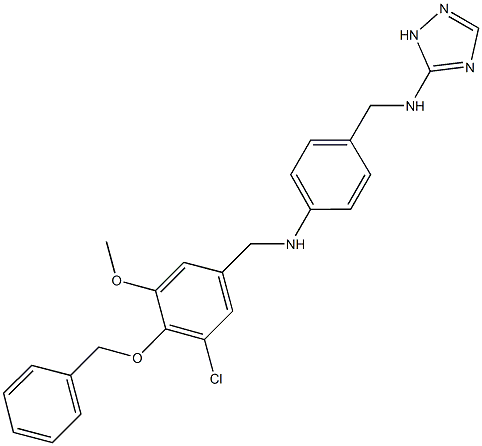 N-[4-(benzyloxy)-3-chloro-5-methoxybenzyl]-N-{4-[(1H-1,2,4-triazol-5-ylamino)methyl]phenyl}amine Struktur