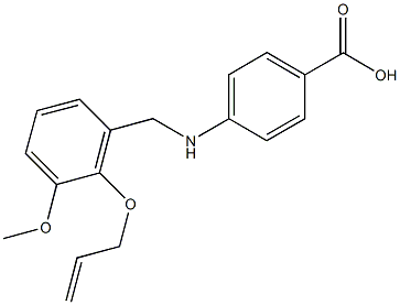 4-{[2-(allyloxy)-3-methoxybenzyl]amino}benzoic acid Struktur