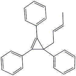 [3-(2-butenyl)-2,3-diphenyl-1-cyclopropen-1-yl]benzene Struktur