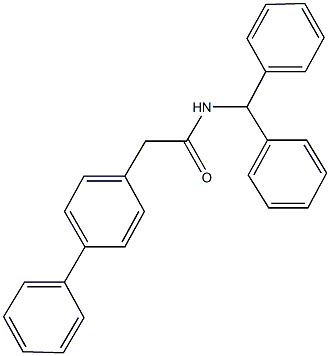 N-benzhydryl-2-[1,1'-biphenyl]-4-ylacetamide Struktur