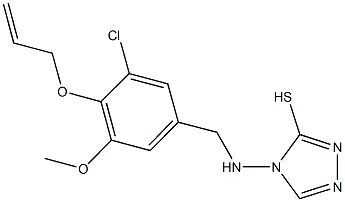 4-{[4-(allyloxy)-3-chloro-5-methoxybenzyl]amino}-4H-1,2,4-triazol-3-ylhydrosulfide Struktur