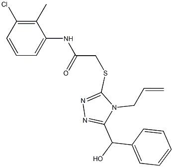 2-({4-allyl-5-[hydroxy(phenyl)methyl]-4H-1,2,4-triazol-3-yl}sulfanyl)-N-(3-chloro-2-methylphenyl)acetamide Struktur