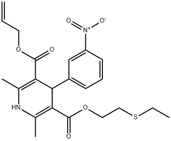 3-allyl 5-[2-(ethylsulfanyl)ethyl] 4-{3-nitrophenyl}-2,6-dimethyl-1,4-dihydro-3,5-pyridinedicarboxylate Struktur