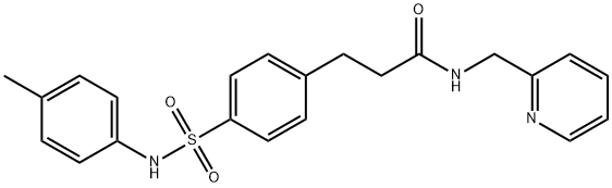 N-(2-pyridinylmethyl)-3-[4-(4-toluidinosulfonyl)phenyl]propanamide Struktur