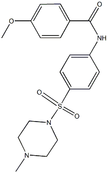 4-methoxy-N-{4-[(4-methyl-1-piperazinyl)sulfonyl]phenyl}benzamide Struktur