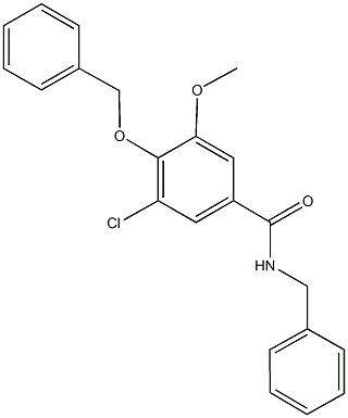 N-benzyl-4-(benzyloxy)-3-chloro-5-methoxybenzamide Struktur