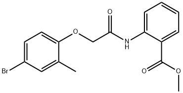 methyl 2-{[(4-bromo-2-methylphenoxy)acetyl]amino}benzoate Struktur