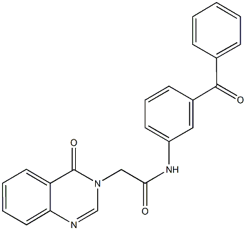 N-(3-benzoylphenyl)-2-(4-oxo-3(4H)-quinazolinyl)acetamide Struktur