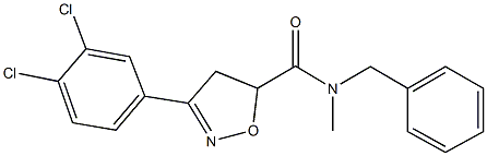 N-benzyl-3-(3,4-dichlorophenyl)-N-methyl-4,5-dihydro-5-isoxazolecarboxamide Struktur