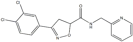 3-(3,4-dichlorophenyl)-N-(2-pyridinylmethyl)-4,5-dihydro-5-isoxazolecarboxamide Struktur